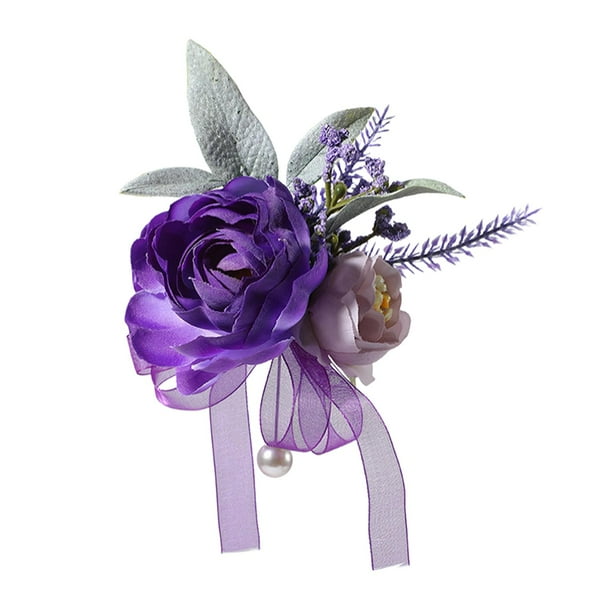 Ramo de flores artificiales con alfiler, accesorios de boda, decoración , ramo de novio para Valentín