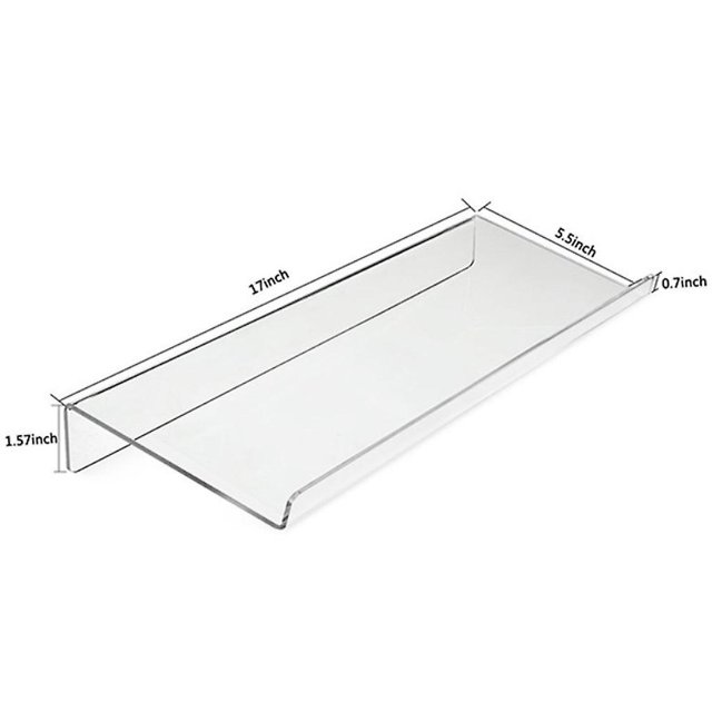 Soporte para teclado de ordenador inclinado de acrílico transparente, soporte para teclado transparente para escritura ergonómica fácil, escritorio de oficina, hogar y escuela LingWen 9024715569110