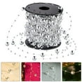 thumbnail image 3 of Faux Pearl Beads Chain Garland for Decoration Silver Plastic Resin Christmas Tree 1 Roll, 3 of 9