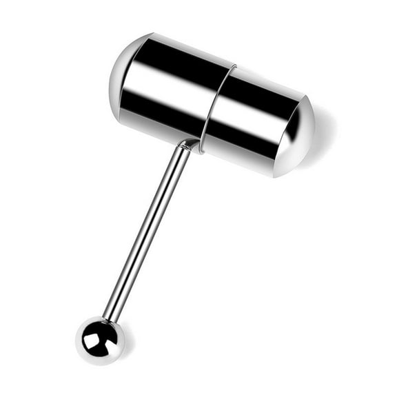 ZYHARUKO Stainless Steel Vibrating Tongue Tongue Piercing Vibrating Tongue Piercing Body Jewelry