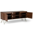thumbnail image 3 of WyndenHall  Moreno 60 inch Wide Industrial TV Media Stand For TVs up to 65 inches - 60"w x 18"d x 25" h Umber Brown Stain Stained, 3 of 5