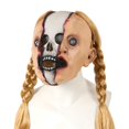 thumbnail image 2 of Máscara Creepy Doll Split Skull con coletas rubias, resina, 400 g, 2 of 3