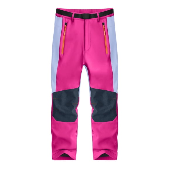 EnJoCho Boys Girls Teen Kids Softshell Hiking Pants Fleec𝖾 Lined Skiing Snow Pants Outdoor Trousers Thick Winter Insulated Snowpants