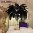 thumbnail image 3 of Feather Table Lamp, Corrosion Resistance Electroplating Process Rechargeable Desk Light 2000mAh Battery Infinite Dimming  For Study Living Room, 3 of 7