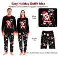 thumbnail image 5 of Qaltryn Christmas Pajamas for Women and Men Plush Soft Matching Family Sleepwear Santa Print Long Sleeve Top and Pants Set for Holiday Home Loungewear, 5 of 9