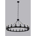 thumbnail image 6 of Aiwen Modern Oversize Wagon Wheel Chandelier, Rustic Ceiling Light Fixture For Living Room, Dining Room, Kitchen Decorative Light, 6 of 7