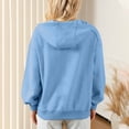 thumbnail image 4 of GigrtiJin Sweat à Capuche pour Femmes, Manches Longues, Col Rond, Pull-Over, Blouses Décontractées, Couleur Unie, 4 of 8