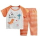 thumbnail image 1 of Odeerbi 1-8 Años Niños Niñas Trajes de Verano Dinosaurio Algodón Manga Corta Top Pantalones Pijama Dos Piezas Conjunto Ropa Interior Conjuntos, 1 of 3