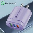thumbnail image 1 of 3 puertos Fast Quick Charge 3.0 USB Hub Cargador de pared 3.0A Adaptador de corriente Enchufe de EE. UU., 1 of 2
