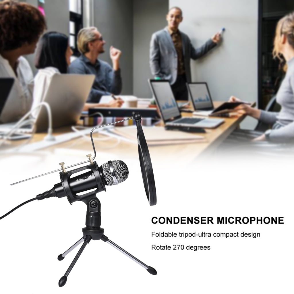 USB Microphone Condenser Recording Microphone with Stand and for PC Karaoke Streaming Podcasting Chatting for Youtube