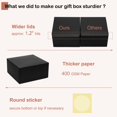 thumbnail image 4 of Cajas de regalo Mefleet de 30 x 30 x 13 cm, color negro, paquete de 10 unidades con tapa, 4 of 6