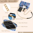 thumbnail image 3 of FORMRS Women Crossbody Purse with Chain Strap Vegan Leather Shoulder Handbag, Blue Daisy, 3 of 7