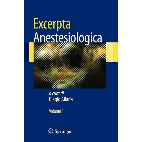 Excerpta Anestesiologica, (Paperback)