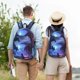 thumbnail image 4 of Disketp Red And Blue Fire Dragon print Canvas Backpack Lightweight Travel Daypack Student Rucksack Laptop Backpack-, 4 of 5