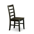thumbnail image 4 of Kitchen Table Set 5 Piece - Square Dining Table with 4 Chairs & Butterfly Leaf - 54x54 Inch - East West Furniture-Color:Black,Material:Wood, 4 of 6