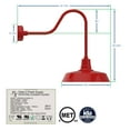 thumbnail image 2 of Cocoweb 18 inch Vintage LED Gooseneck Light in Red with Sleek Arm, 2 of 6