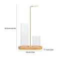 thumbnail image 4 of NOVELAR Glass and Wood Incense Stick Holder, 10.4 in Height, Features Storage Tube and Ash Catcher Cup for Versatile Aromatherapy Use at Home, 4 of 7