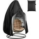 thumbnail image 1 of Columpio colgante tipo cáscara de huevo con funda protectora contra el polvo y la lluvia, con cremallera y cordón (negro), 1 of 5