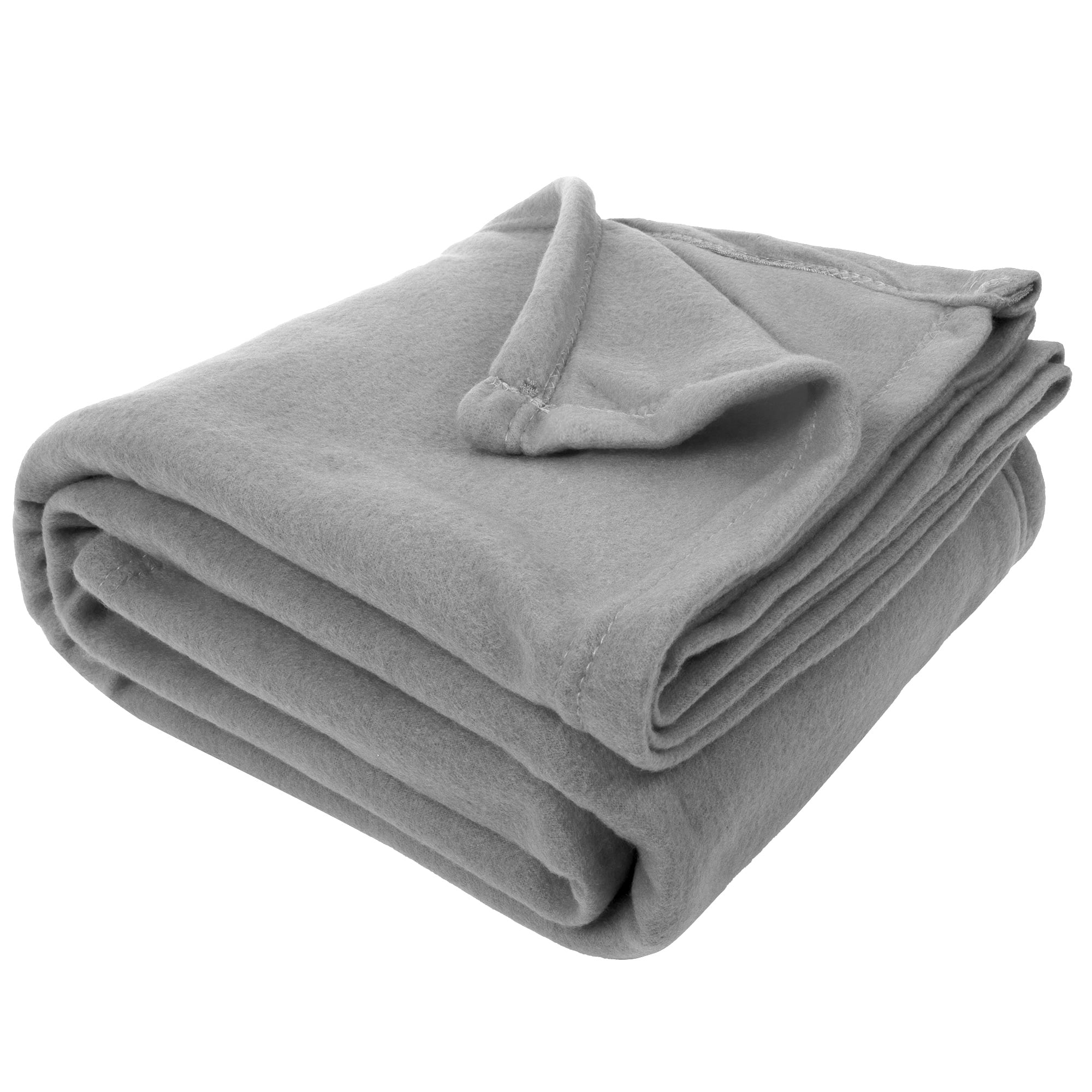 24 Pack of Bulk Wholesale 80"L x 60"W Solid Color Fleece Throw Blankets for Fall, Winter, Spring, Summer, Men, Women, Children, Homeless, Charity Donation Drives in Gray