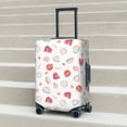 thumbnail image 5 of Yiaed Red coral and scallop seashell Print Travel Luggage Cover Suitcase Protector Fits 18-32 Inch Luggage Wheel Covers Patterned Elastic Luggage Anti-scratch（No luggage）-Large, 5 of 5
