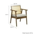 thumbnail image 3 of Modway Thera Vegan Leather and Cane Accent ArmchairsSet of 2 in Weathered Oak Stone, 3 of 10