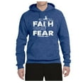 thumbnail image 2 of Wild Bobby, Faith Over Fear Psalm 118:6 White , Inspirational/Christian, Unisex Graphic Hoodie Sweatshirt, Vintage Heather Blue, 2XL, 2 of 3