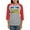 Heather/Red, variant on CafePress - We Support Ukraine Long Sleeve T Shirt - Womens Baseball Tee