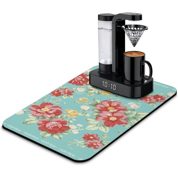 Washable Pioneer Dish Drying Mats Absorbent Quick Drying Dish Mat Machine For Kitchen Counter Home, Coffee Maker Mat 23.5''''x15.5''''