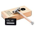 thumbnail image 4 of Parker Safety Razor 29L Double Edge Butterfly Open Double Edge Safety Razor and 5 Blades - Rose Gold, 4 of 7