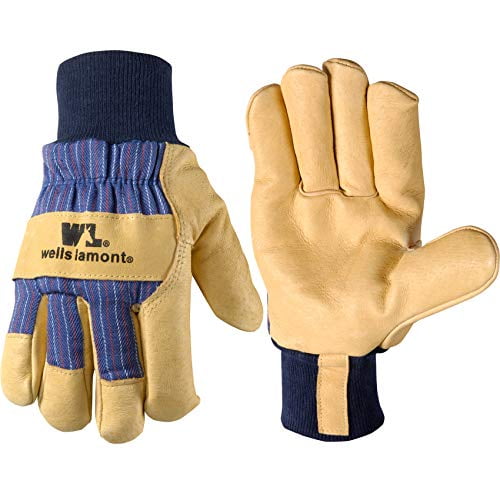 Men's Heavy Duty Leather Winter Work Gloves with Thinsulate Insulation