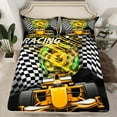 thumbnail image 2 of Erosebridal Sport Car Sheet Set Twin,Buffalo Plaid Bedding Sets Twin Size,Extreme Sport Twin Sheet Sets,Microfiber Car Room Decorative,3pcs, 2 of 7