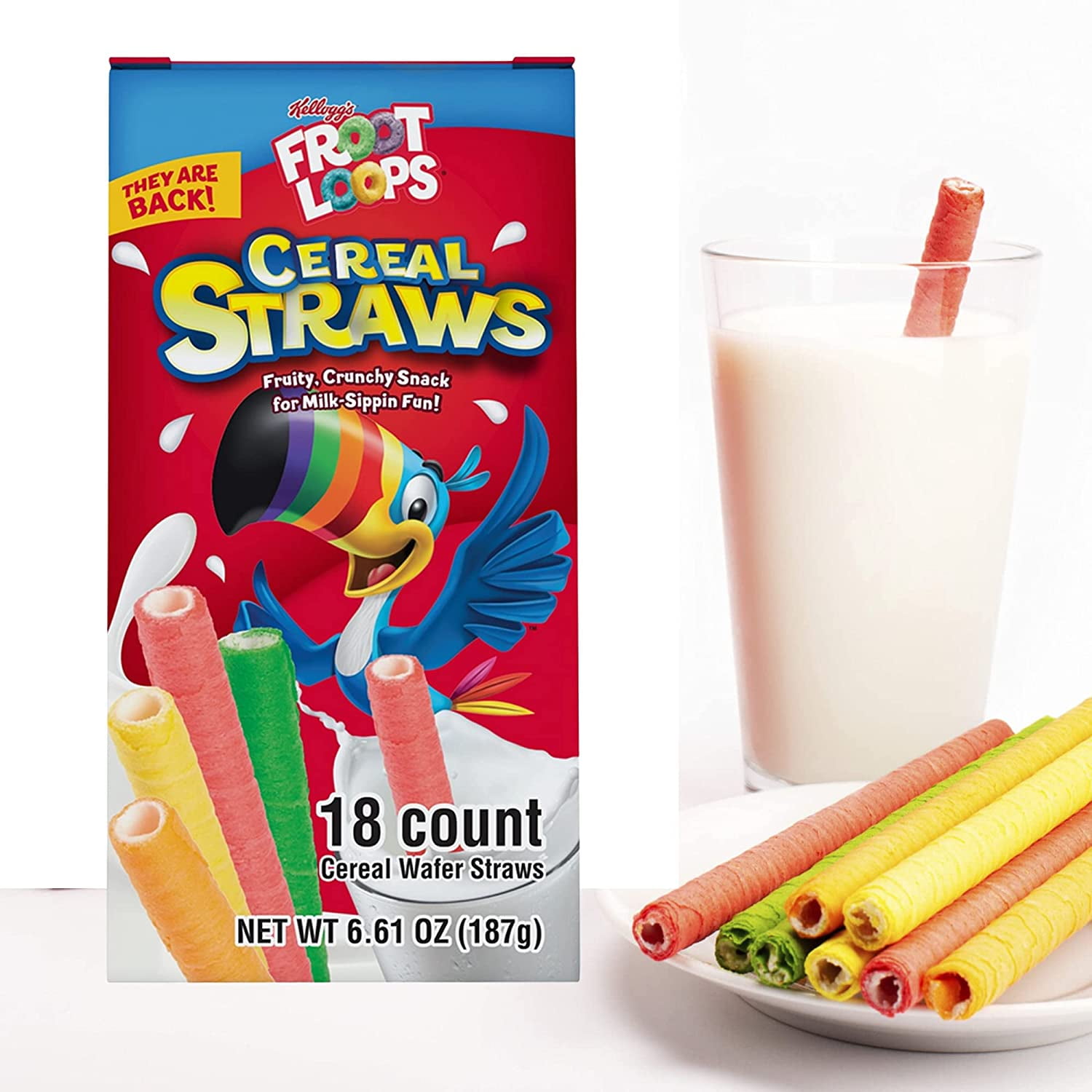 Buy 2021 Kellogg's Cereal Straws Froot Loops Edible Breakfast Straw