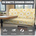 thumbnail image 4 of Uorisanigo RV Dinette Cushion Covers Cute Daisy Yellow Camper Dinette Seat Covers Washable Sofa Furniture Protector for RV Camper Camping Accessories Include 1 Backrest & 1 Bench Covers, 4 of 7