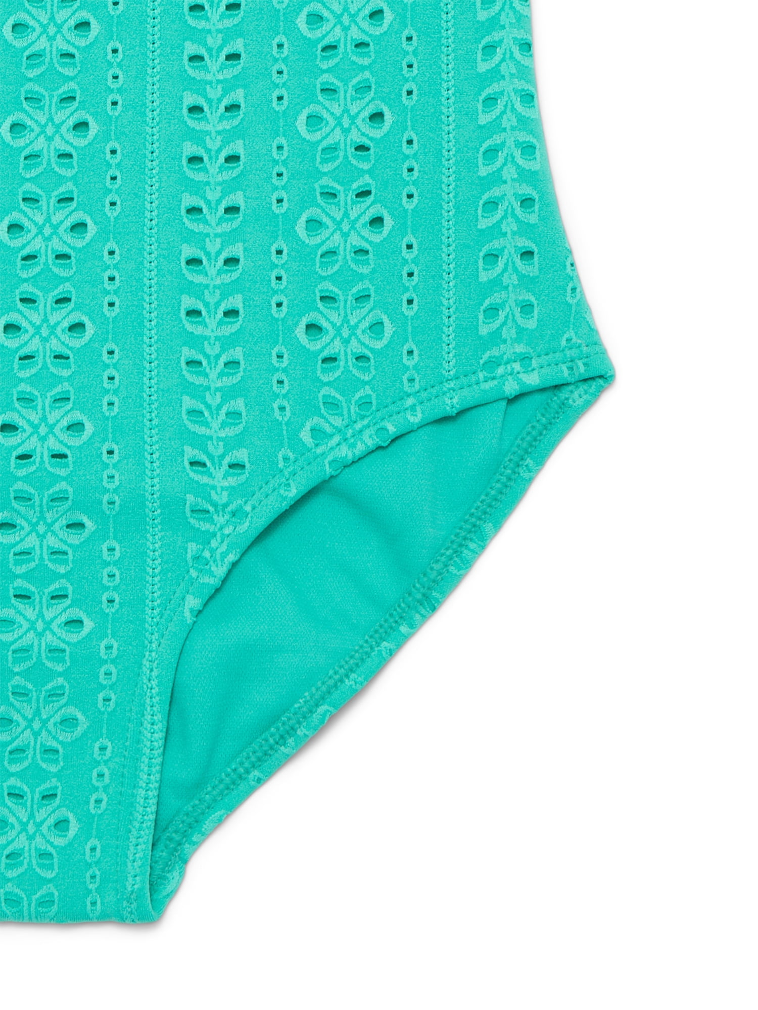 Wonder Nation Girls Eyelet One Piece Swimsuit, Sizes 4-16