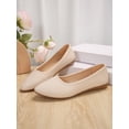 thumbnail image 5 of Women‘s Solid Color Flat Shoes  Comfy Slip On Soft Sole Shoes  Casual All-Match Ballet Flats, 5 of 7