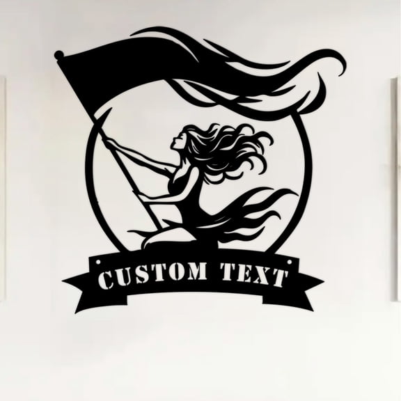 Custom Color Guard Metal Wall Art, Personalized Flag Spinning Name Sign Home Decor, Gift For Flagging Dance, Wall Hanger Frame