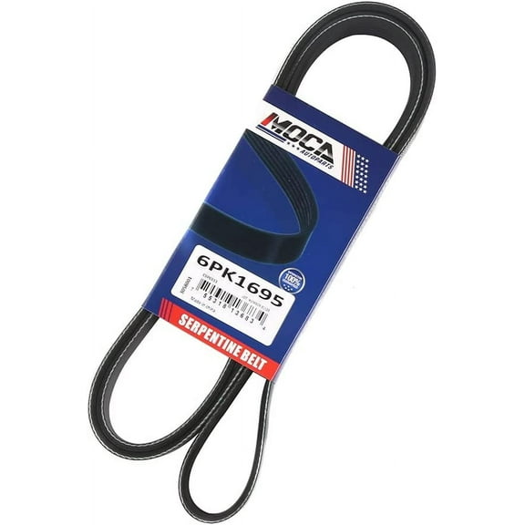 MOCA AUTOPARTS 6PK1695 Serpentine Belt for 14-18 for BMW 328d 2L & 00-05 for Toyota MR2 Spyder 1.8L & 14-16 for Kia Cadenza 3.3L