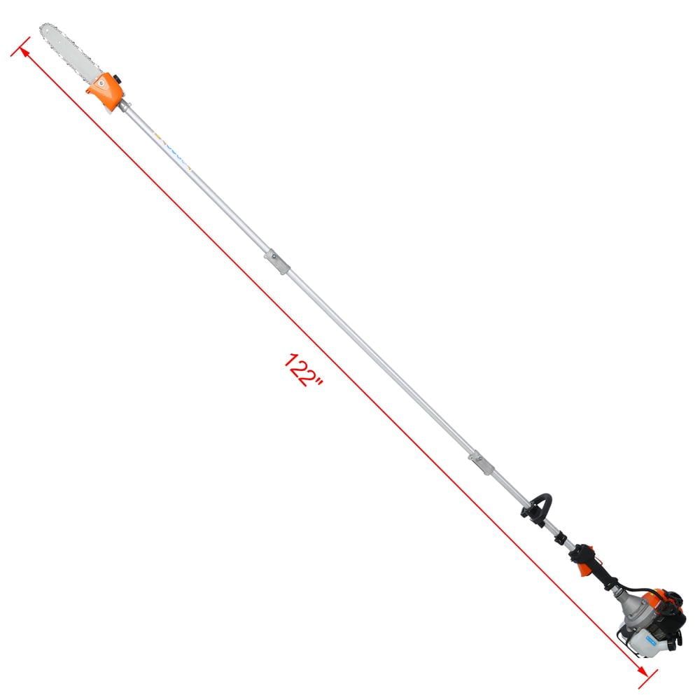 YYAo 5 In 1 Multi-Functional Trimming Tool, 56Cc 2-Cycle Garden Tool System With Gas Pole Saw, Hedge Trimmer, Grass Trimmer