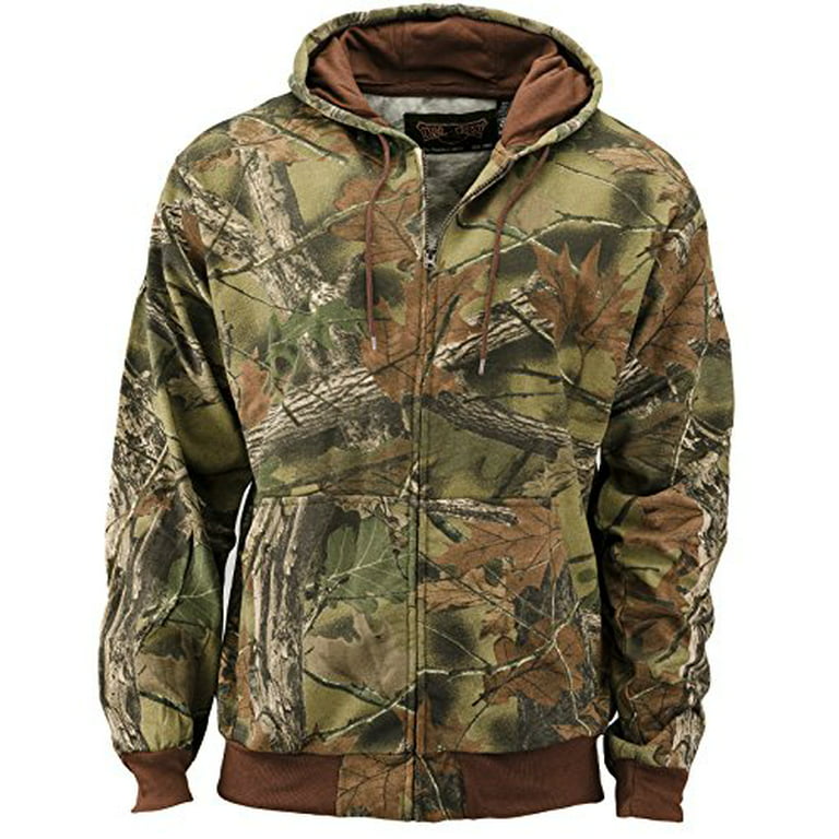 TrailCrest Men’s Full Zip Up Camo Hoodie Sweatshirt Casual Fashion Sweater  Hooded Jacket, 3X