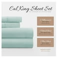 thumbnail image 3 of Double-Brushed Microfiber California King Sheet Set 4 Piece – Oeko-TEX Certified Ultra Soft & Wrinkle-Free - 16" Deep Pocket Sheets Easy Care Cal-King Size - Aqua, 3 of 7