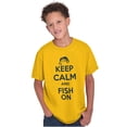 thumbnail image 3 of Keep Calm Fish On Fishing Enthusiast Boys Kids T Shirt Tees Tops Teen Brisco Brands XS, 3 of 6