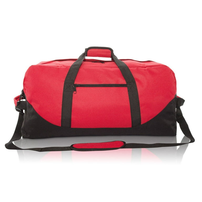 PopStore Sports Duffel Bag 25 Inches Foldable Gym Bag for Men Women Duffle Bag Lightweight with Inner Pocket for Travel Sports, Light Red, Adult