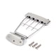 thumbnail image 5 of Cromado Trapecio de 4 cuerdas Cordal Guitarra ajustable Puente Tailpiec con tornillos para Archtop Jazz Bass Guitar 15mm Espaciado, 5 of 5