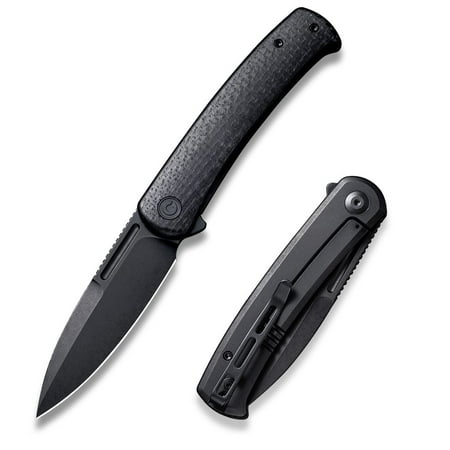 CIVIVI Cetos Folding Knife 3.48-in 14C28N Blade Spear Point with Coarse Micarta Scale Flipper Knife Frame Lock C21025B-2