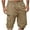 ZA-Khaki, variant on Mens Shorts Casual Solid Knee Length Cargo Pants With Pocket Straight Button Zipper Shorts