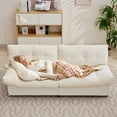 thumbnail image 5 of MUZZ 80" Chenille Loveseat Sofa, Modern Cloud Couch with Deep Seat, Comfy 2-Seats Sofa Sleeper for Living Room, Beige, 5 of 11