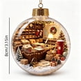 thumbnail image 3 of Qwtwty Glowing Christmas Decorations Mini Story Ornament, Light-Up Holiday Scene Christmas Tree Hanging Decoration with Warm LED Light, 3 of 7