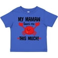 thumbnail image 3 of Inktastic Mamaw Loves Me Grandson Gift Boys or Girls Toddler T-Shirt, 3 of 5