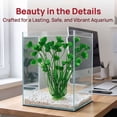 thumbnail image 5 of Deago 2 Pcs 15.7 Inch Large Aquarium Plants Artificial Plastic Fish Tank Plants Decoration Ornament for Fish, Green, 5 of 8
