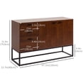 thumbnail image 3 of HOMCOM Rustic Buffet Cabinet, Kitchen Storage Sideboard with Doors, 3 Drawers and Adjustable Shelves, Brown, 3 of 10
